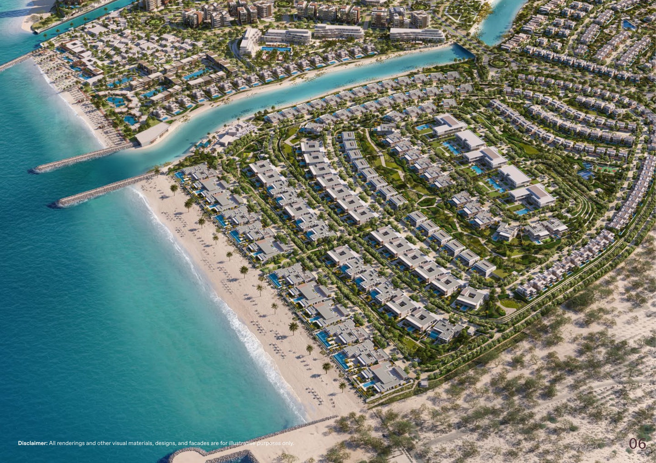 Bayn by Ora aerial masterplan. Ghantoot, Abu Dhabi